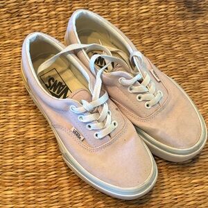 VANS Era Stacked Platform sneakers in a pastel pink color.